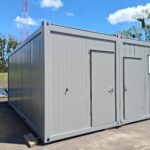 Kontener DUO biurowy podwójny socjalny z łazienką oraz aneksem kuchennym – wymiary : 6,06 m x 4,90 m