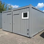 Kontener DUO biurowy podwójny socjalny z łazienką oraz aneksem kuchennym – wymiary : 6,06 m x 4,90 m