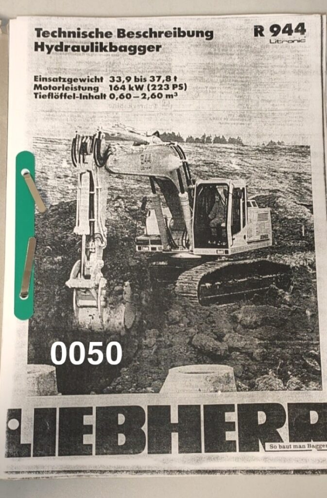 Liebherr R944 Litronic dane techniczne maszyny