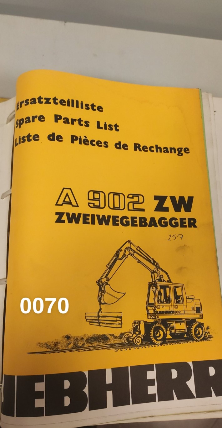 Liebherr A902 ZW A900 A912 katalog części zamiennych