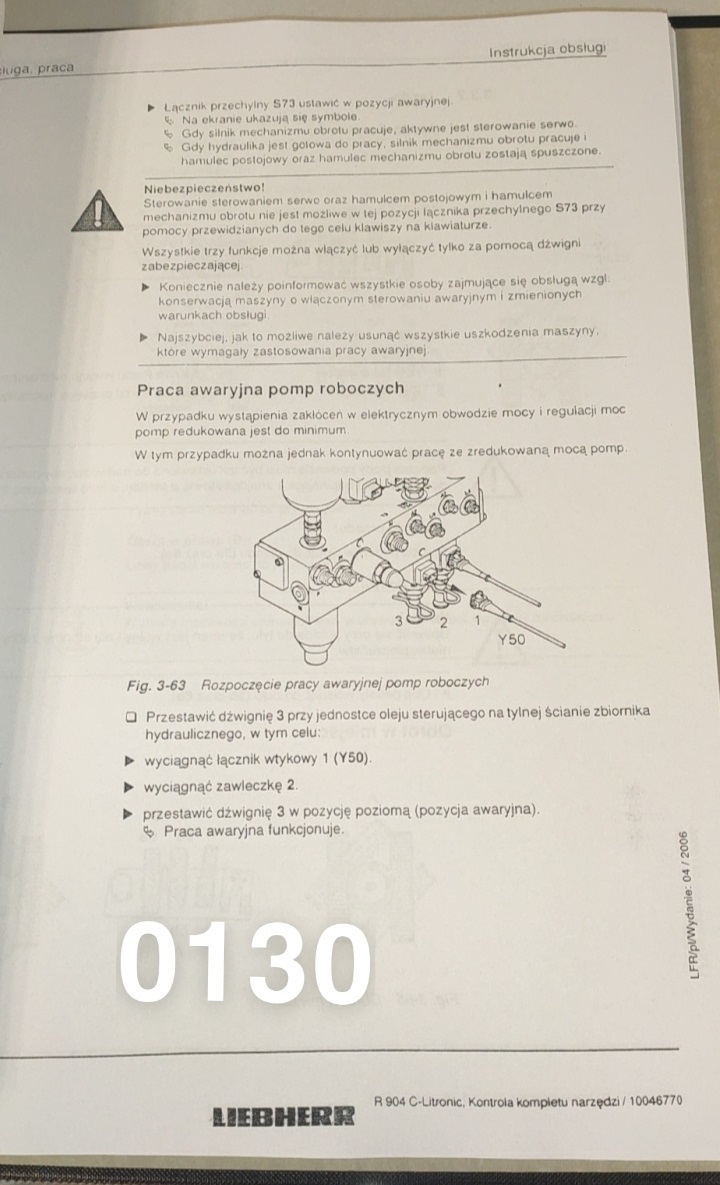 Liebherr R904 C Litronic instrukcja obsługi