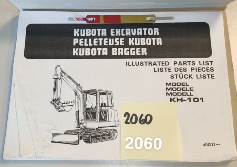 Kubota KH-101 katalog części zamiennych