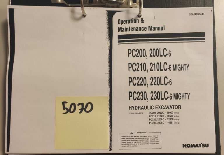 KOMATSU PC210-6 Instrukcja obsługi