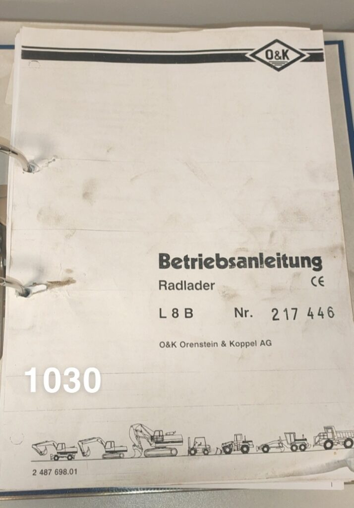 O&K L8 B ładowarka instrukcja obsługi + katalog części zamiennych