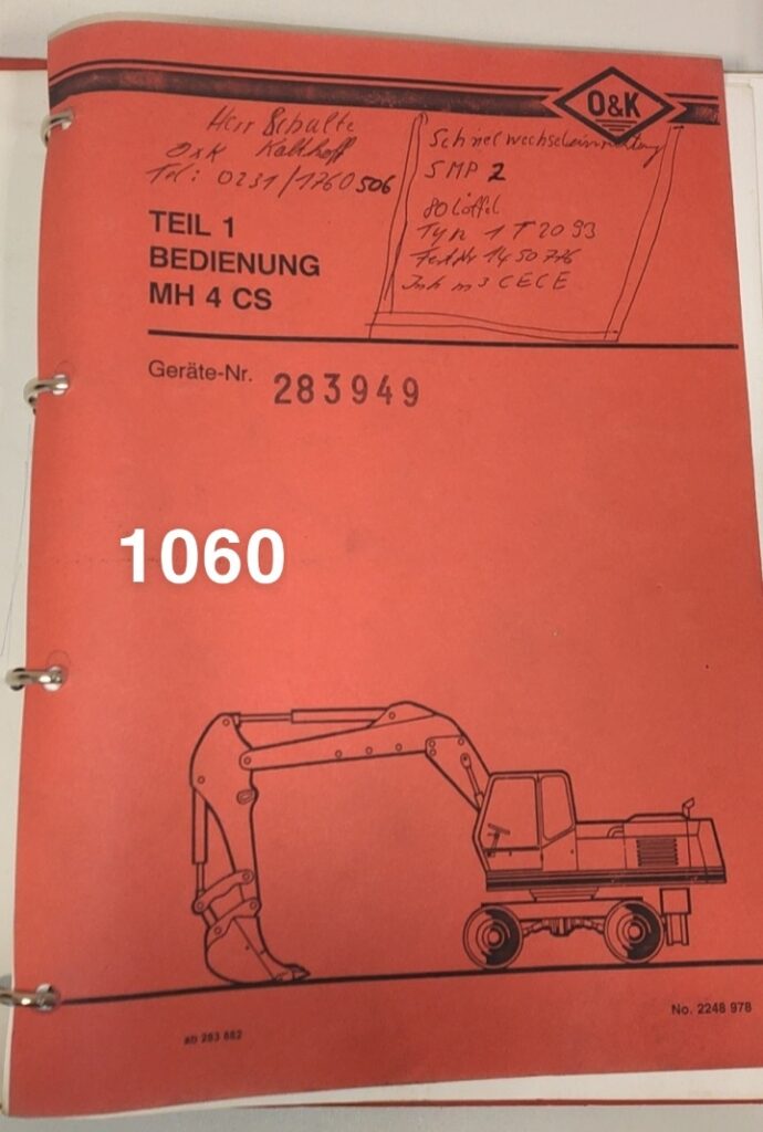 O&K MH4 CS Koparka kołowa instrukcja obsługi DTR