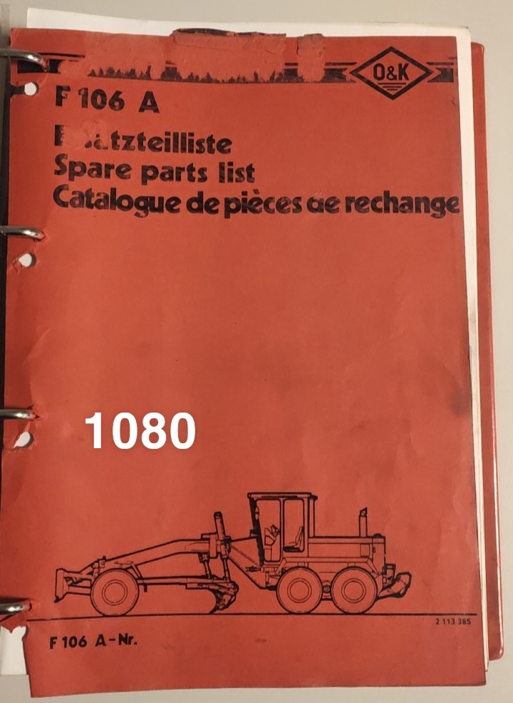 O&K F106 A Równiarka katalog części zamiennych DTR