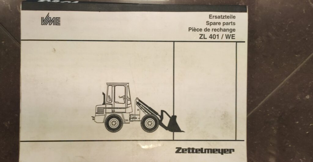 Katalog części zamiennych oraz instrukcja obsługi ZETTELMEYER ZL401 WE